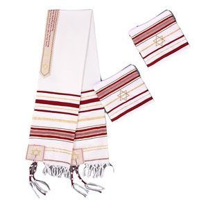 Tallit Lady Prayer Shawl Christian Woman Jewish Cloth Scarf (2, Red)🐧